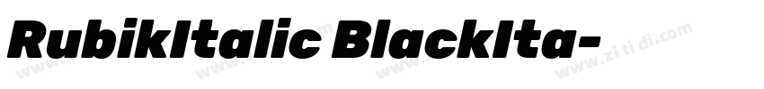 RubikItalic BlackIta字体转换